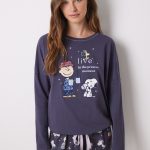 women'secret THE PEANUTS SNOOPY Pyjama blue/blauw Zalando.nl