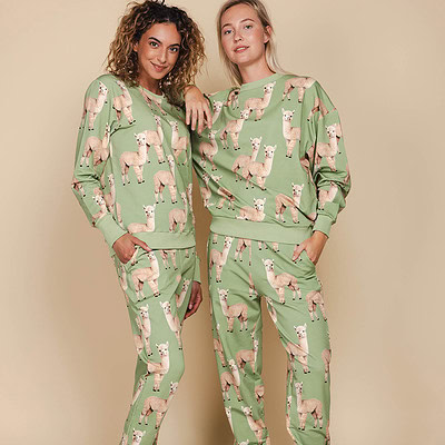 snurk-pyjama-dames-639veg-1.jpg Loungewear van Snurk, gemaakt van zachte bio katoen - Afbeelding 1