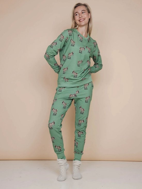 snurk-pyjama-dames-848sdq-1.jpg Snurk Donkeys Sweater en Broek set Dames L | bol - Afbeelding 1