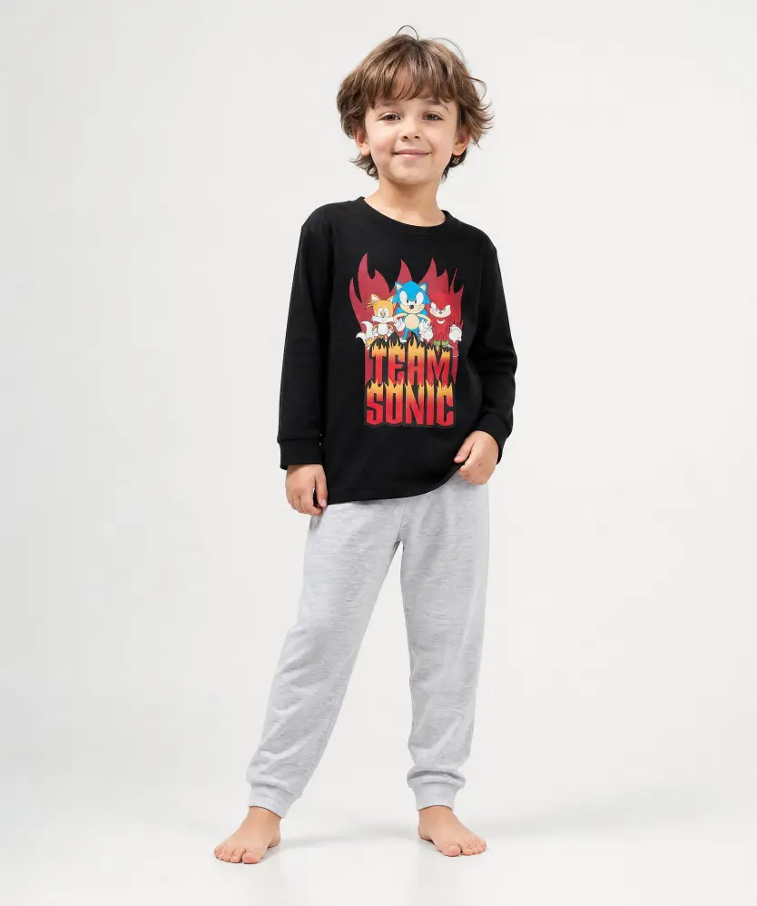 sonic-pyjama-038tuh.webp Pyjama Sonic voor Jongens, zwart - Afbeelding 1