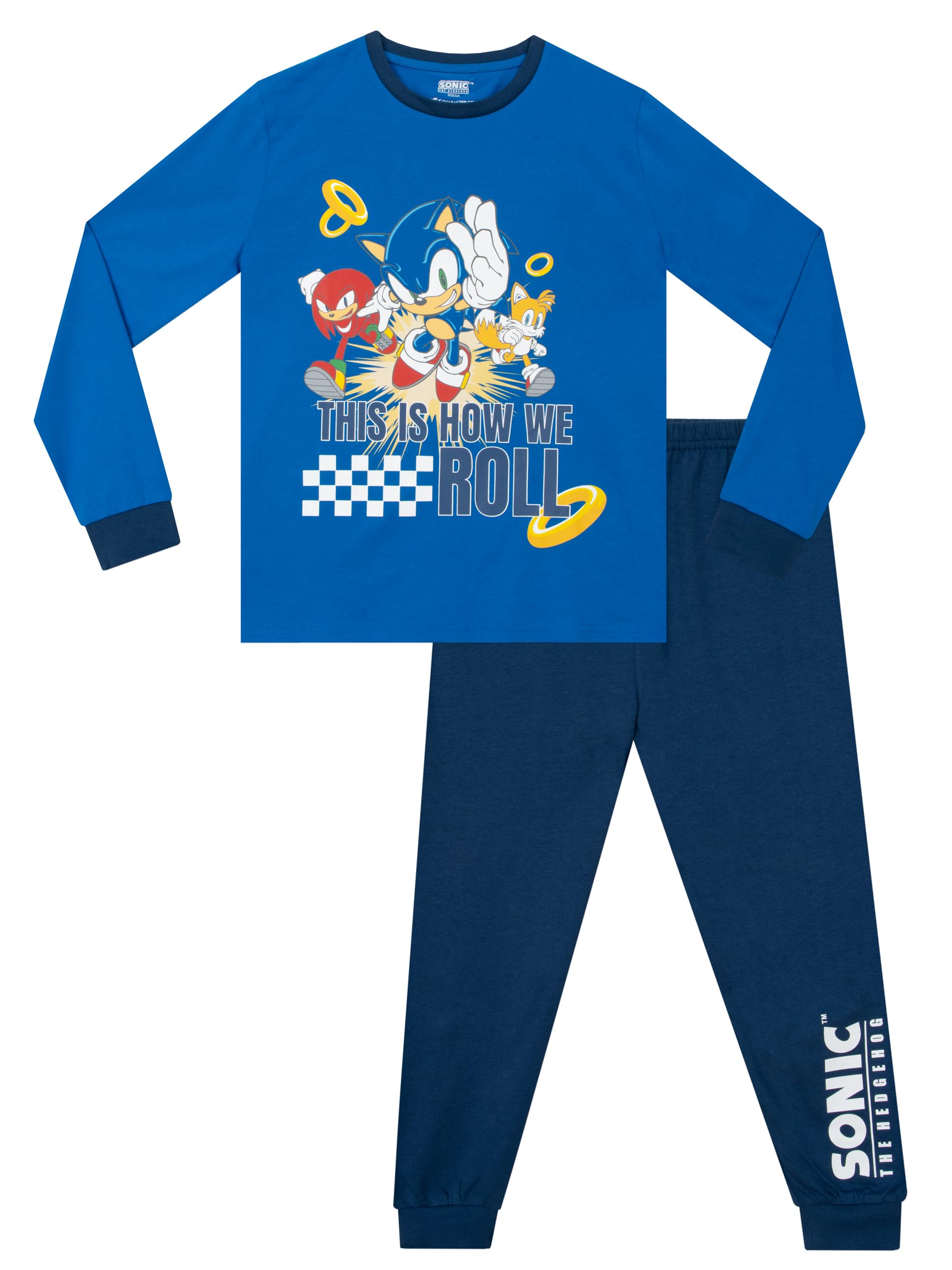 sonic-pyjama-135vvp-1.jpg Sonic The Hedgehog Pyjama's | Pyjama voor Jongens | Knuckles, Tails en Sonic Jongens Pyjama's | Blauw 140 : Amazon.nl: Kleding, schoenen & sieraden - Afbeelding 1