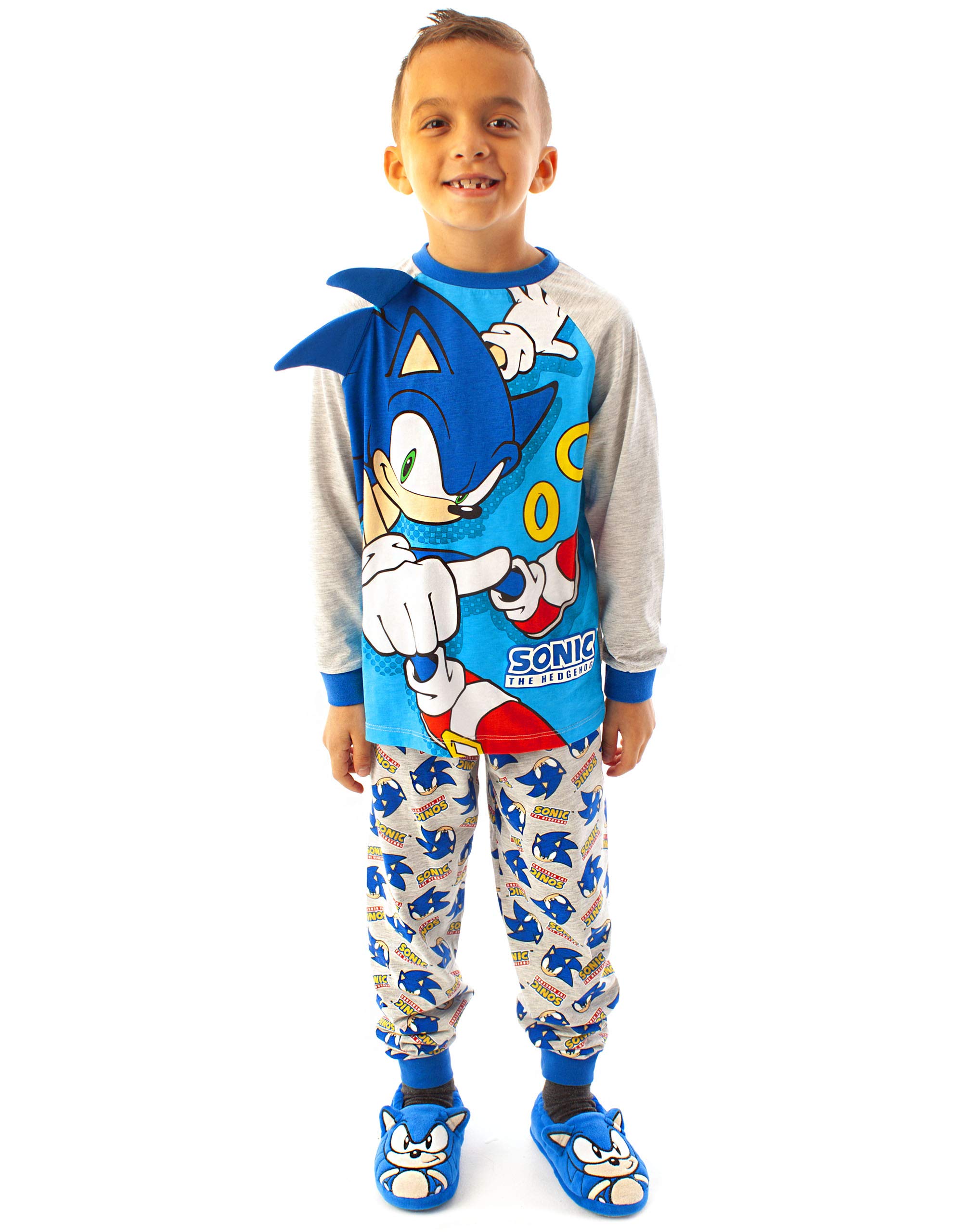 sonic-pyjama-469gih-1.jpg Sonic the Hedgehog Pyjama's Jongens Kinderen Karakter Kostuum Blue PJ's 6 7 jaar : Amazon.nl: Kleding, schoenen & sieraden - Afbeelding 1