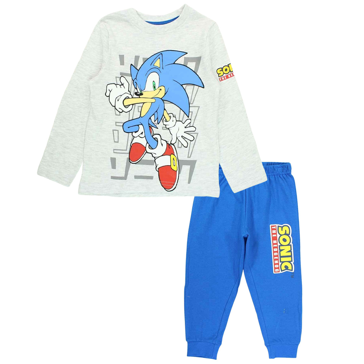 sonic-pyjama-869unv-1.jpg Sonic Pyjama Blauw Grijs Sega - Afbeelding 1
