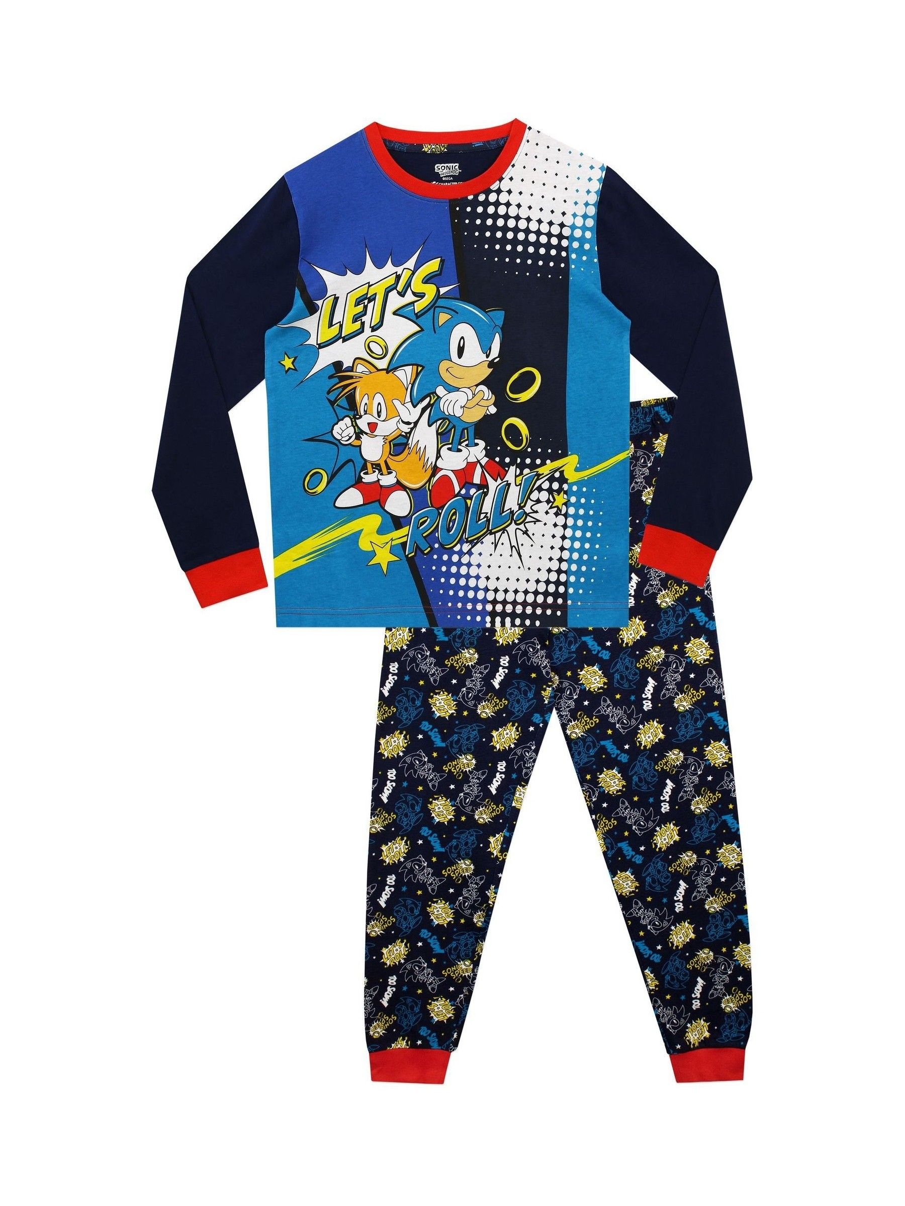 sonic-pyjama-965ycj-1.jpg Kopen Personage Sonic The Hedgehog 100% katoenen pyjama van Next Nederland - Afbeelding 1