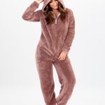 Onesie Fluffy Teddy Taupe
