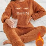 herfst winter lange mouw lange broek pluche dames pyjama set Temu Netherlands