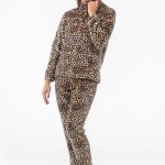 Gaubert dames Huispak Fleece Pyjama Panter – Sliponline