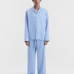 Sateen pyjamas long sleeved shirt Chelsea | Tekla Fabrics