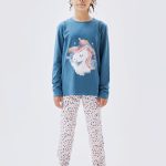 Name It Name It Meisjes Pyjama Lang Unicorn Blauw