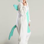 Turquoise Pegasus Onesie Kinderen Unicorn Kostuum Pak Unicornpak Kind Pyjama