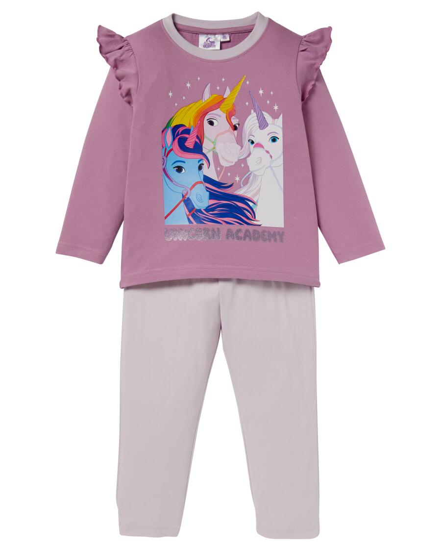 unicorn-pyjama-671tmh-1.jpg Pyjama unicorn academy voor Meisjes, paars - Afbeelding 1