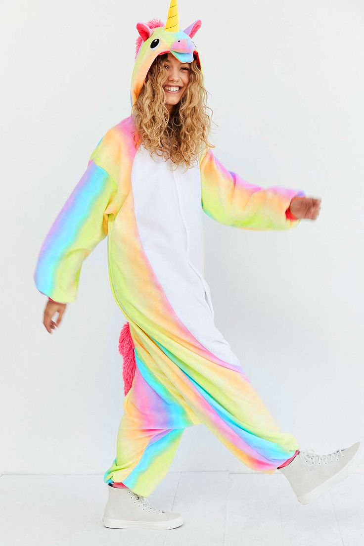 unicorn-pyjama-689lnj-1.jpg Eenhoorn unicorn onesie regenboog pak kostuum - Afbeelding 1