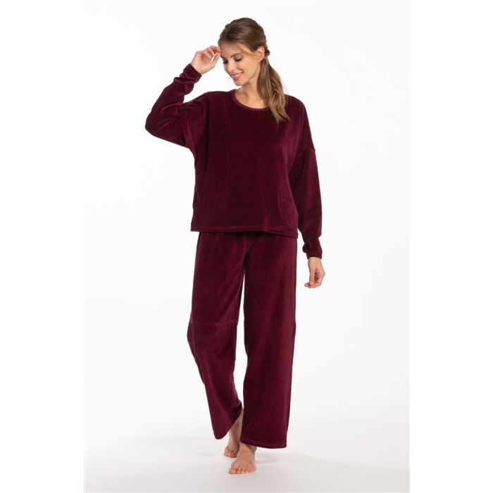 velours-pyjama-dames-779ual-1.jpg Dames pyjama Eskimo | Superondergoed.nl - Afbeelding 1