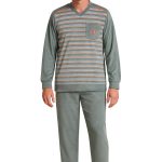Gentlemen Warme heren pyjama badstof Green – Sliponline