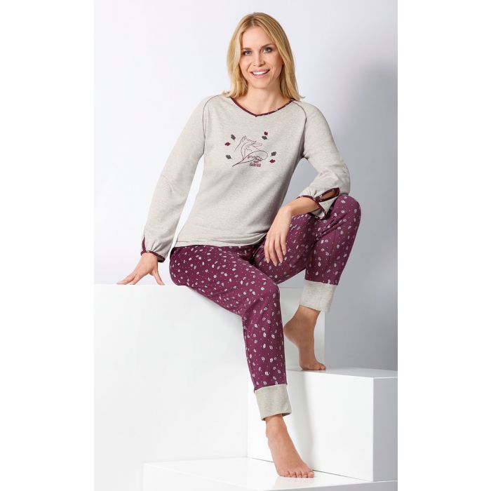 warme-pyjama-939clq-1.jpg Warme dames pyjama Hajo | Gratis verzending | Online de mooiste pyjama's, nachthemden, ondermode en meer - Afbeelding 1