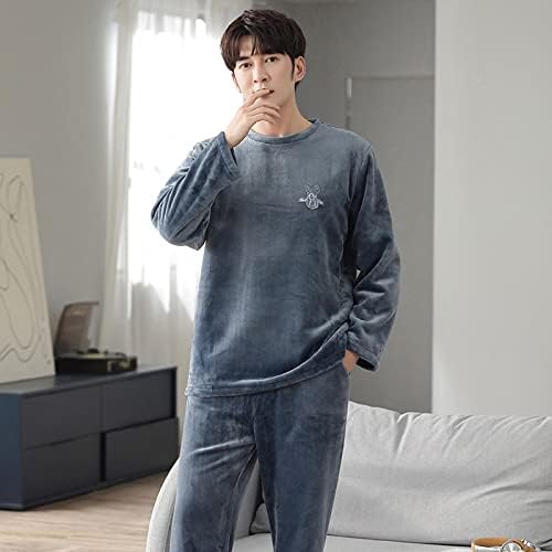 warme-pyjama-heren-250yed-1.jpg Heren Pyjama Sets, Flanellen Pyjama Mannen Winter Pyjama Set Dikke Warm Pijama Koraal Fleece Pyjama Homme Nachtkleding, 89605, 3XL : Amazon.nl: Kleding, schoenen & sieraden - Afbeelding 1