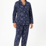 Medaillion dames velours pyjama doorknoop Winter Flower – Sliponline
