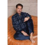 Fleece geruit heren huispak