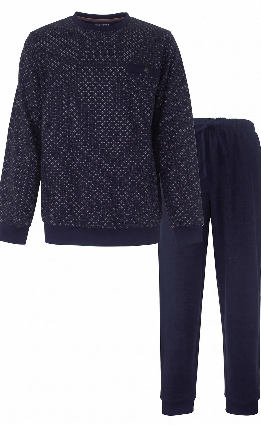 winter-pyjama-heren-457pjm-1.jpg Paul Hopkins Fleece pyjama heren Winter Squares – Sliponline - Afbeelding 1