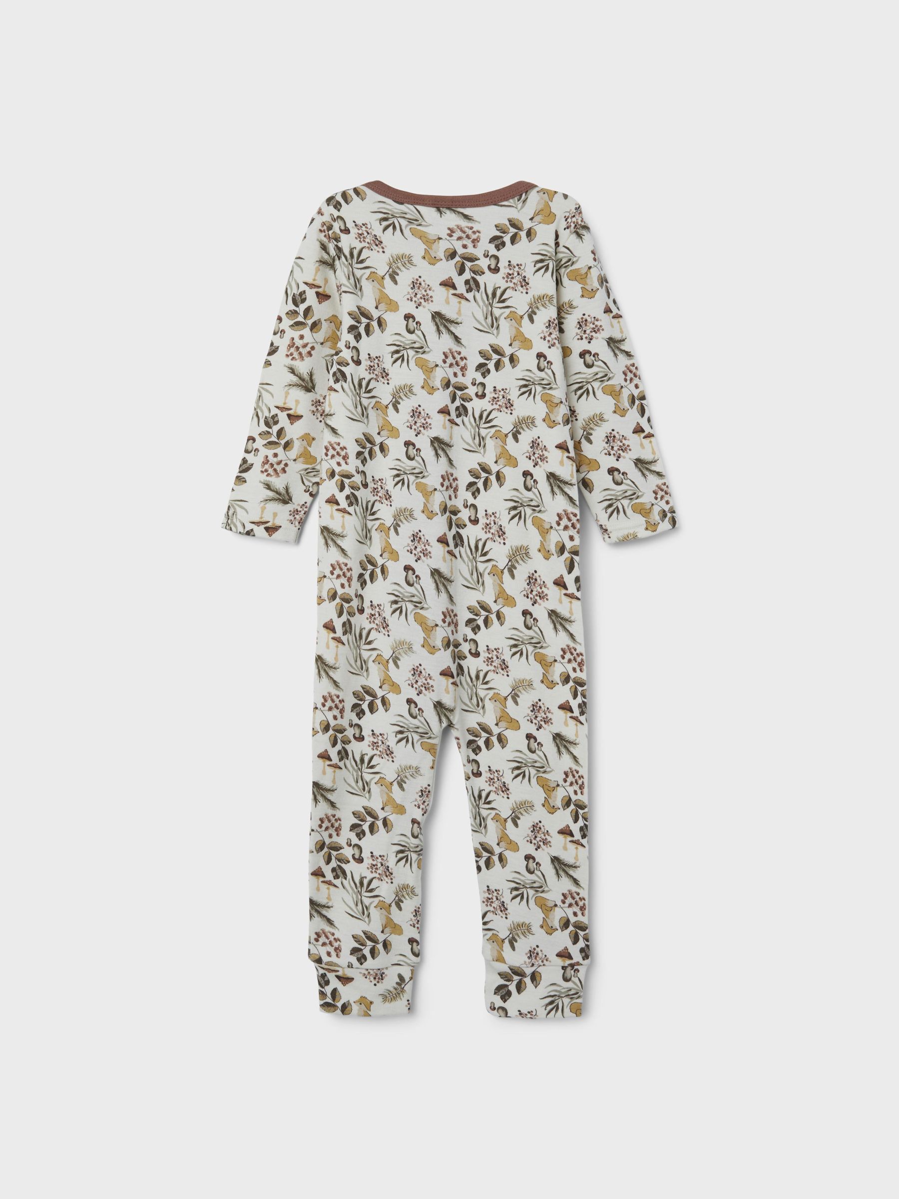 wollen-pyjama-078nqs-1.jpg MERINO WOL PYJAMA Peuter Meisjes | Wit | NAME IT Nederland - Afbeelding 1
