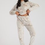 Loungeable LUXURY TEDDY BEAR FLEECE HOODED HOODED TWOSIE Pyjama taupe Zalando.nl