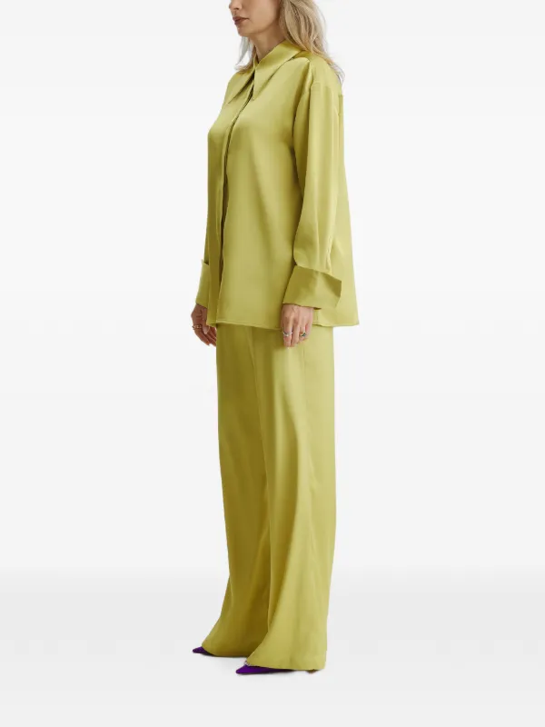 zijden-pyjama-869rkt.webp CuAnna Zijden Pyjama | Groen | FARFETCH NL - Afbeelding 1